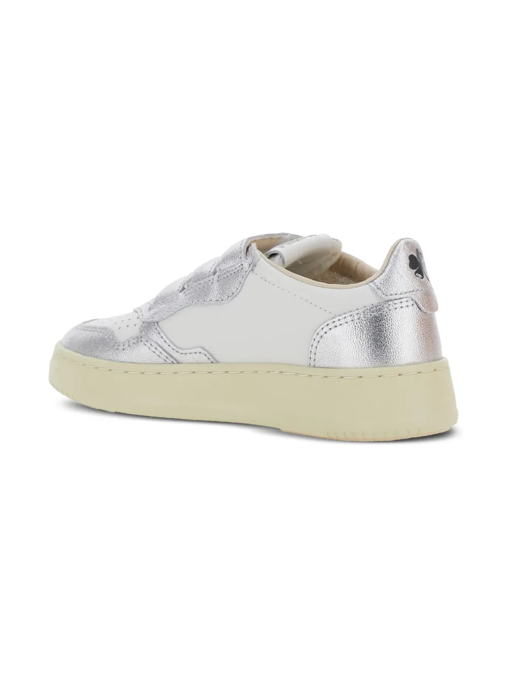 Autry Kids metallic leather strap sneakers White