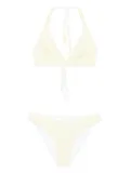 Fisico polka-dot halter-neck bikini - Green