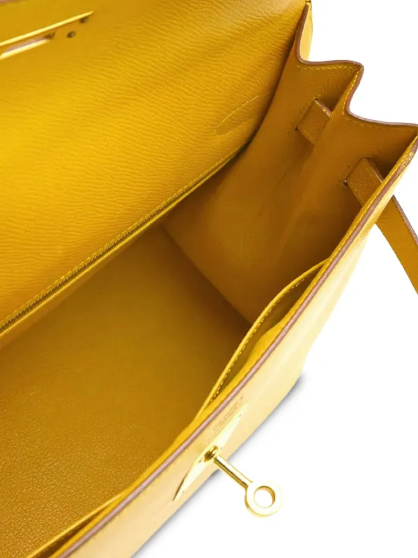 Hermès Pre-Owned 1996 Kelly 32 Sellier two-way Handbag | Yellow