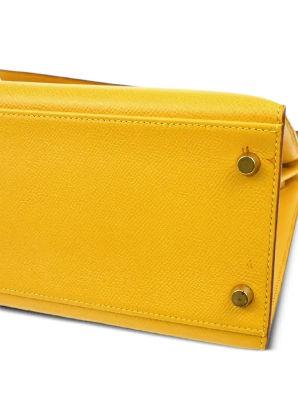Hermès Pre-Owned 1996 Kelly 32 Sellier two-way Handbag | Yellow