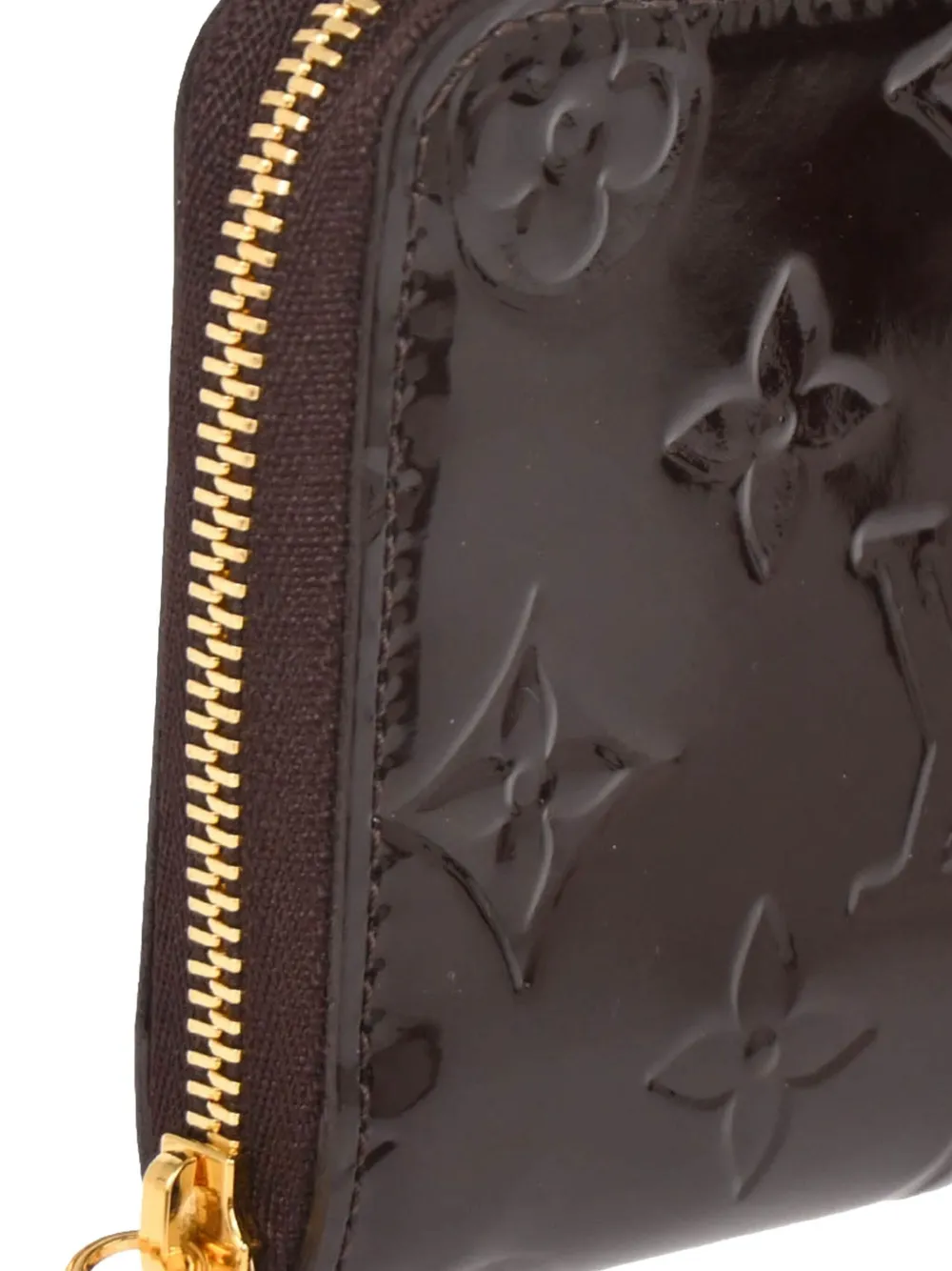 Pre-owned Louis Vuitton 2019 Vernis Zippy Coin Wallet In Brown