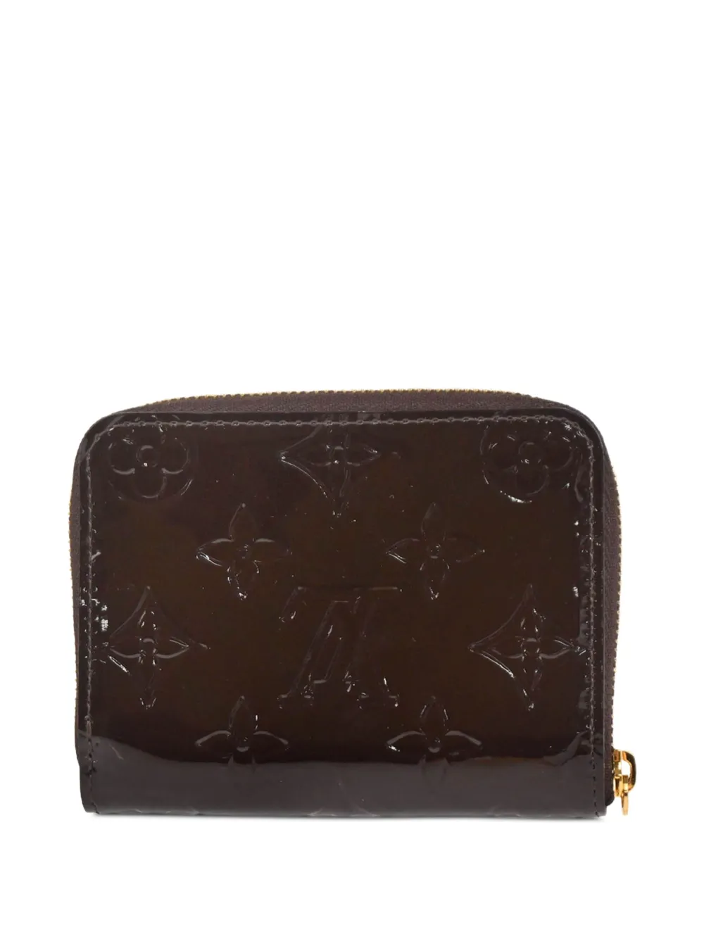 Pre-owned Louis Vuitton 2019 Vernis Zippy Coin Wallet In Brown