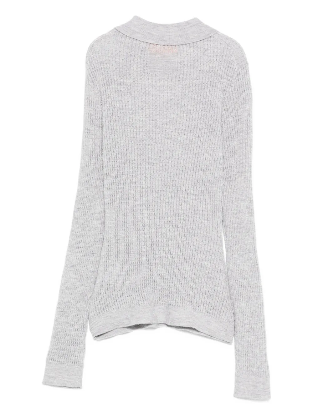Guest In Residence ribbed three-button polo top - Grijs