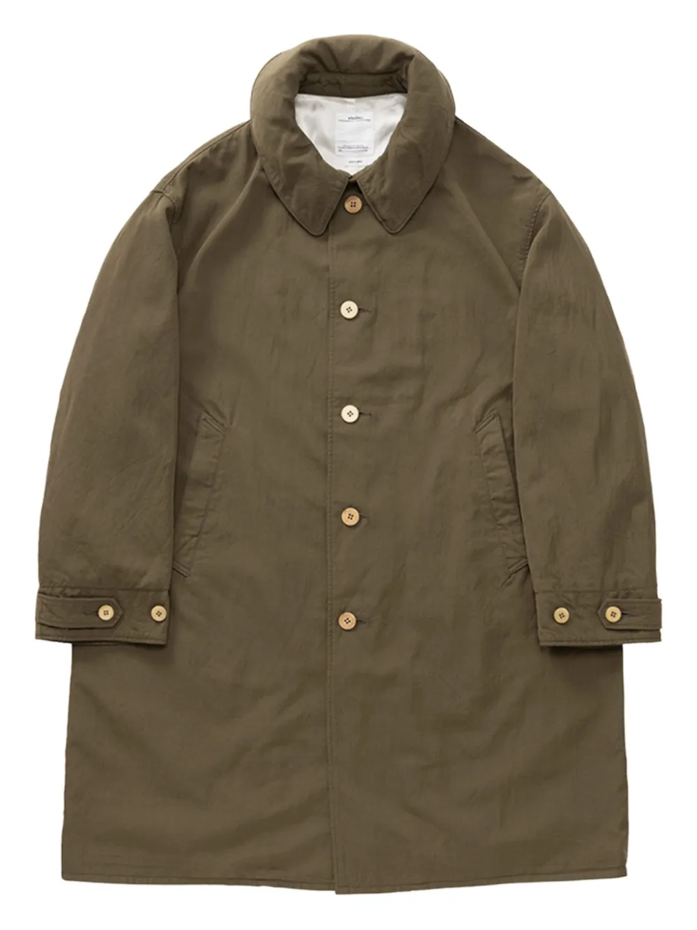 Visvim Jas met capuchon en knopen Groen
