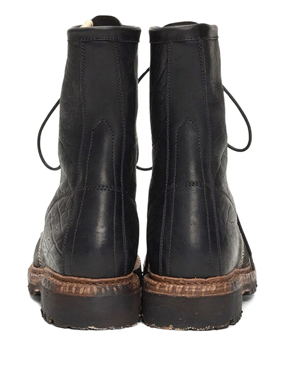 visvim Scout lace-up leather boots Black
