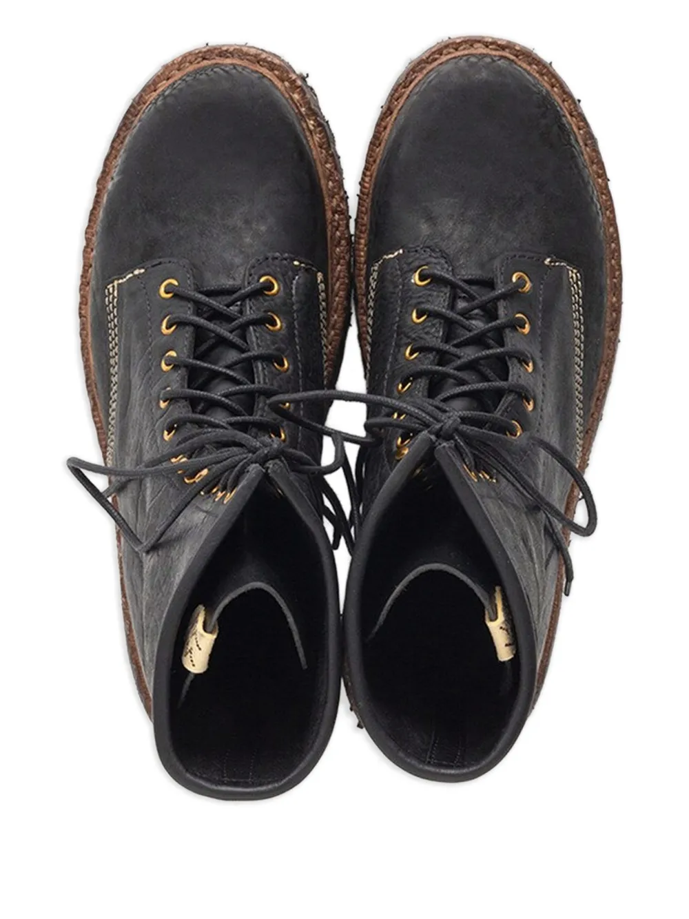 visvim Scout lace-up leather boots Black