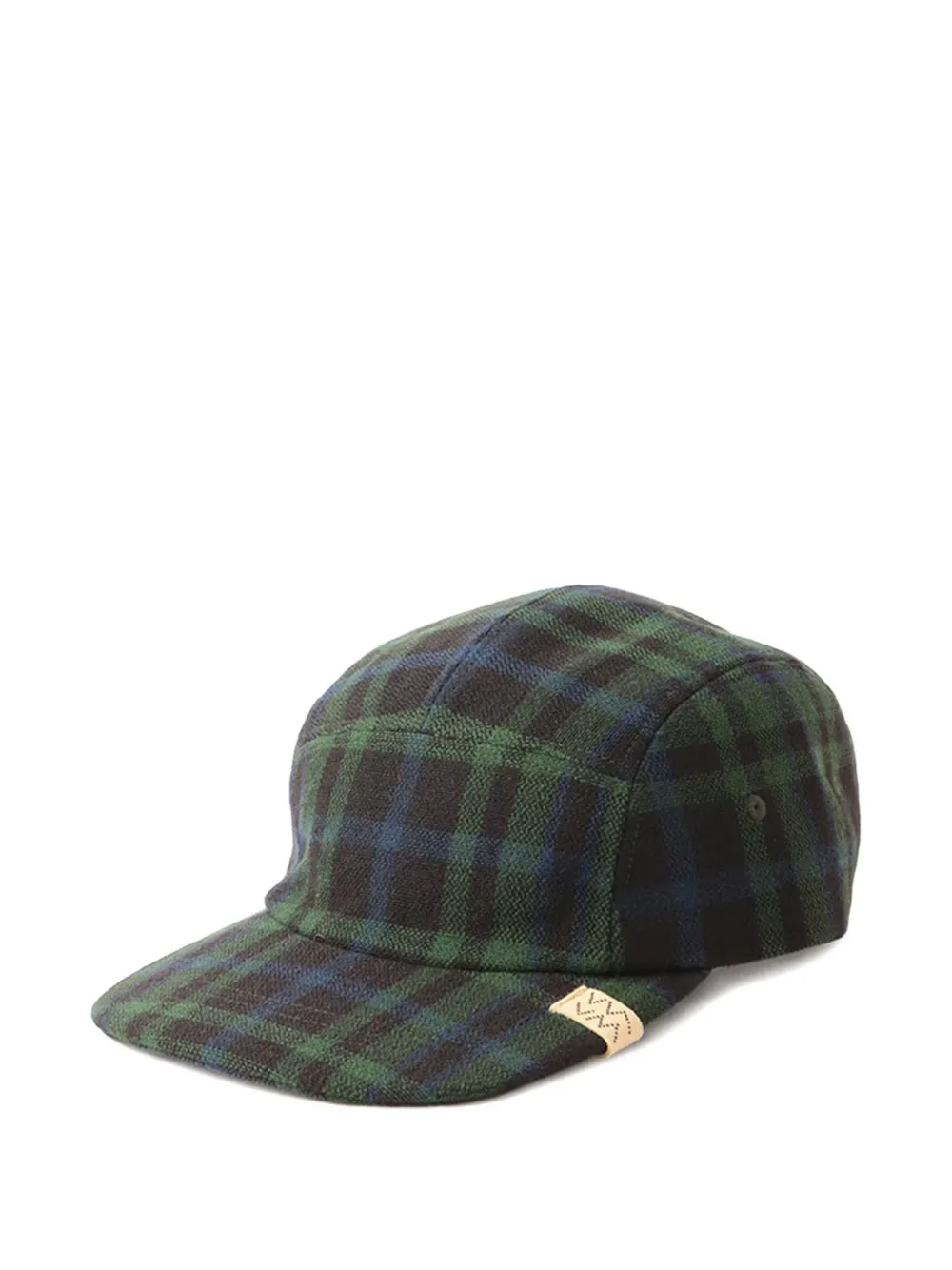 Visvim Check-pattern Adjustable Cap In Green