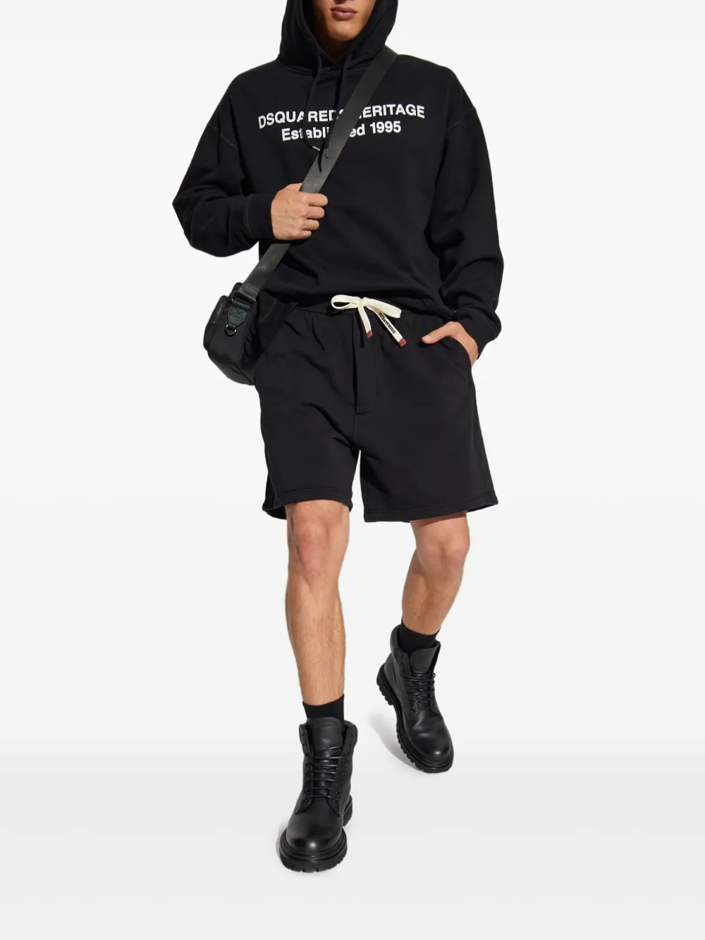 DSQUARED2 drawstring shorts Zwart