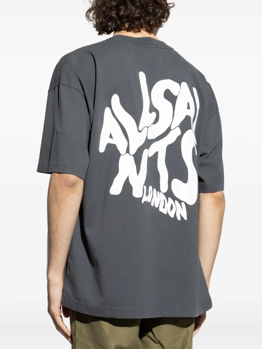 AllSaints Orlando T-shirt met logoprint Grijs