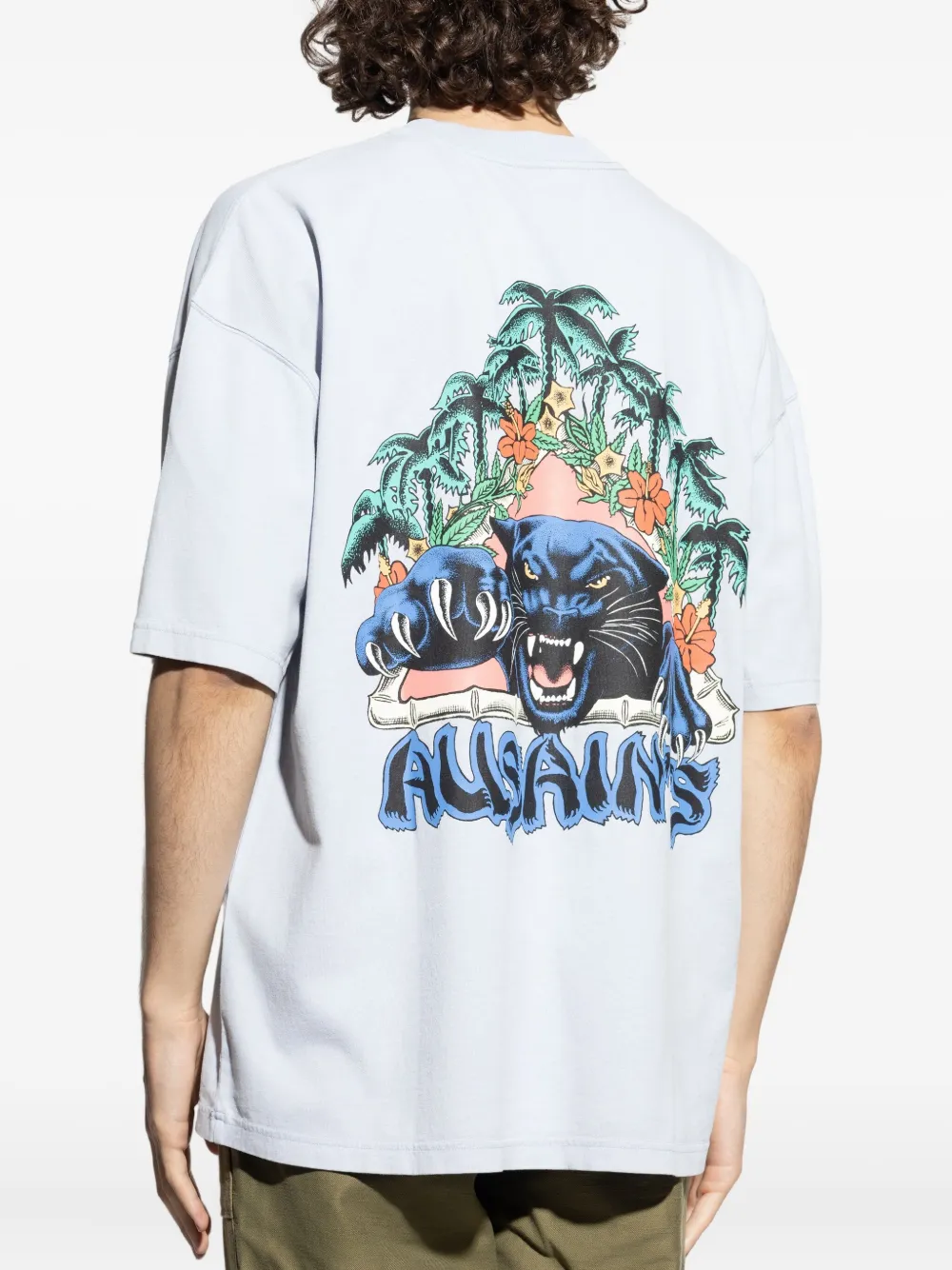 AllSaints Pounce T-shirt met grafische print Blauw
