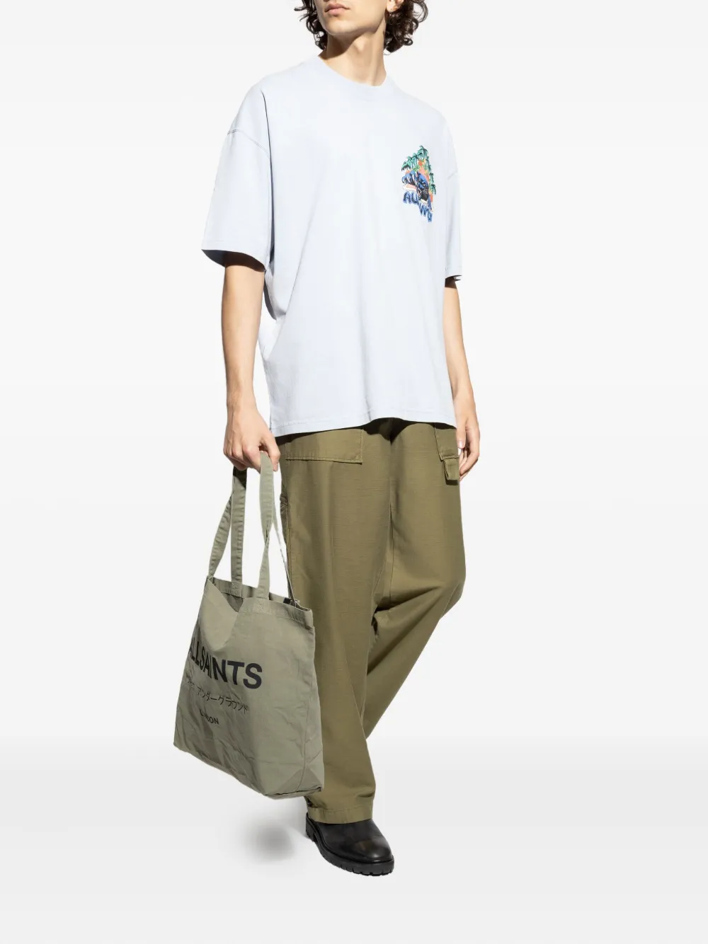 AllSaints Pounce T-shirt met grafische print Blauw