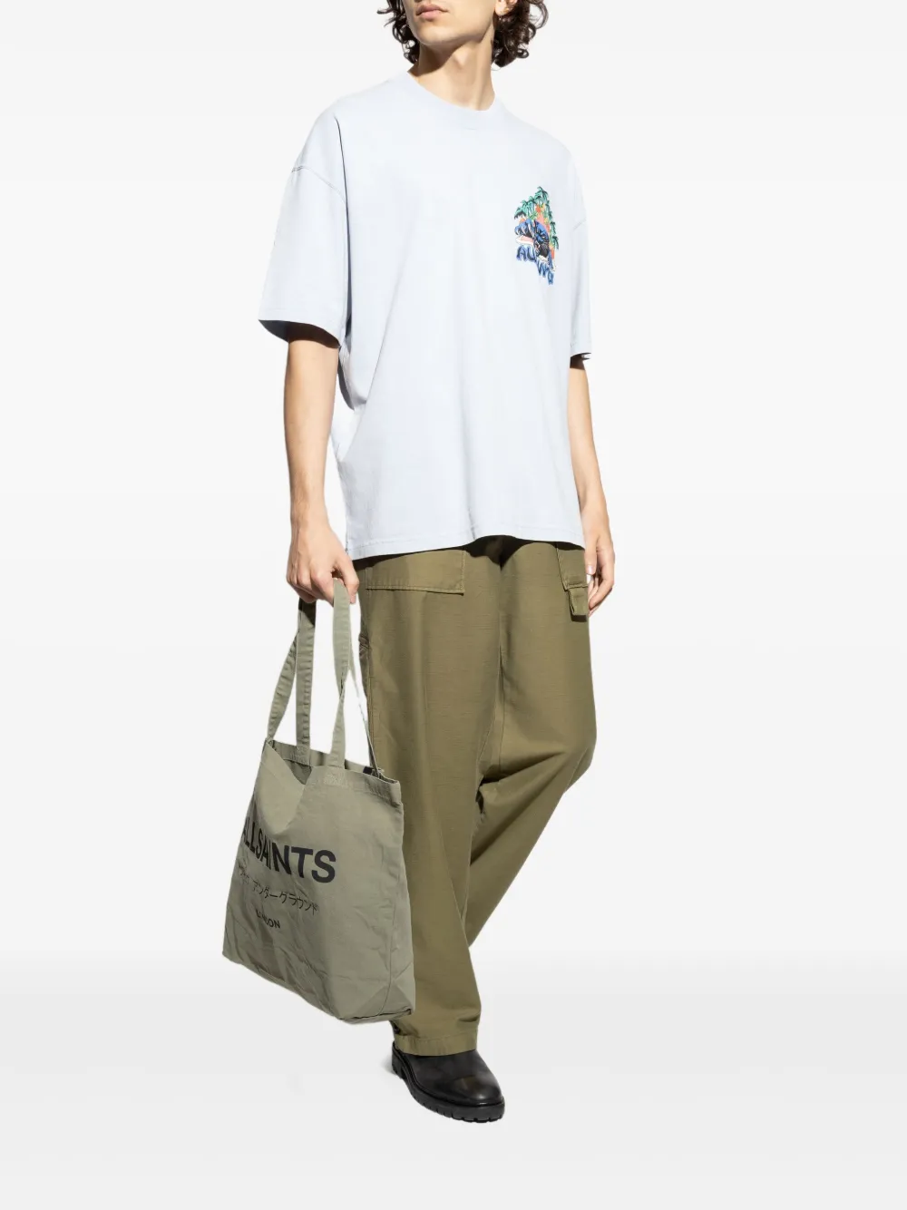 AllSaints Pounce T-shirt met grafische print - Blauw
