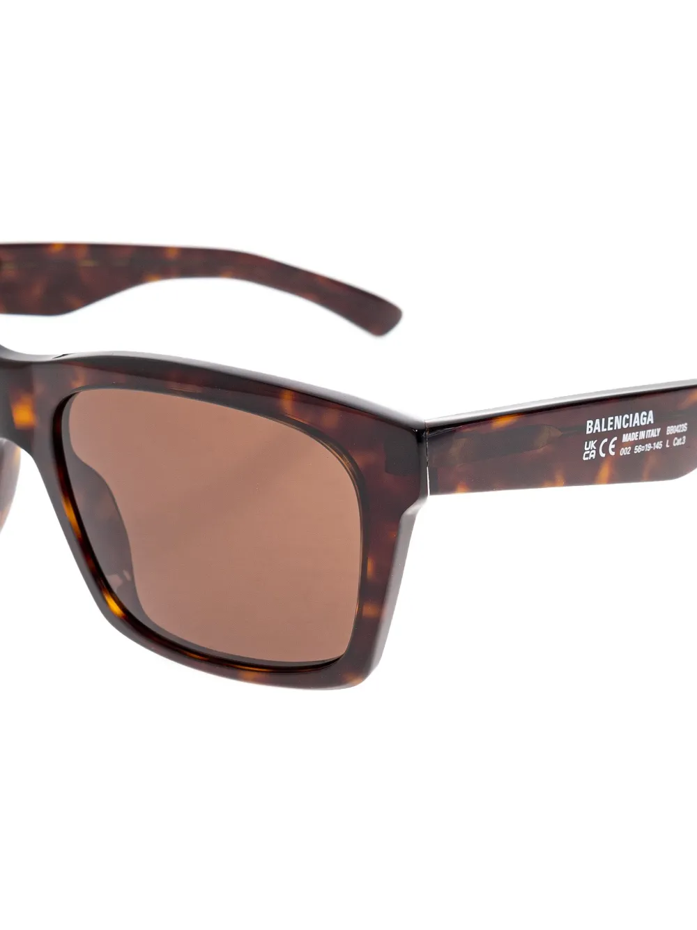 Balenciaga Eyewear tortoiseshell rectangle sunglasses Bruin