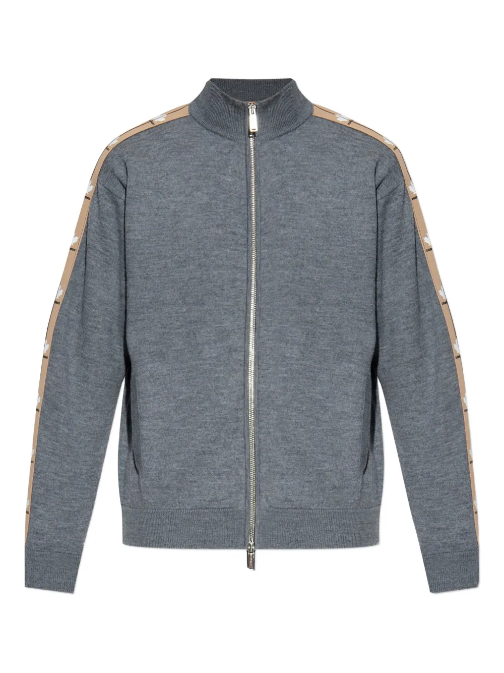 Dsquared2 Logo-print Cardigan In Gray