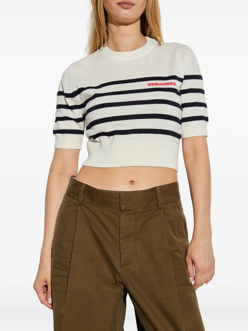 DSQUARED2 embroidered-logo T-shirt Wit