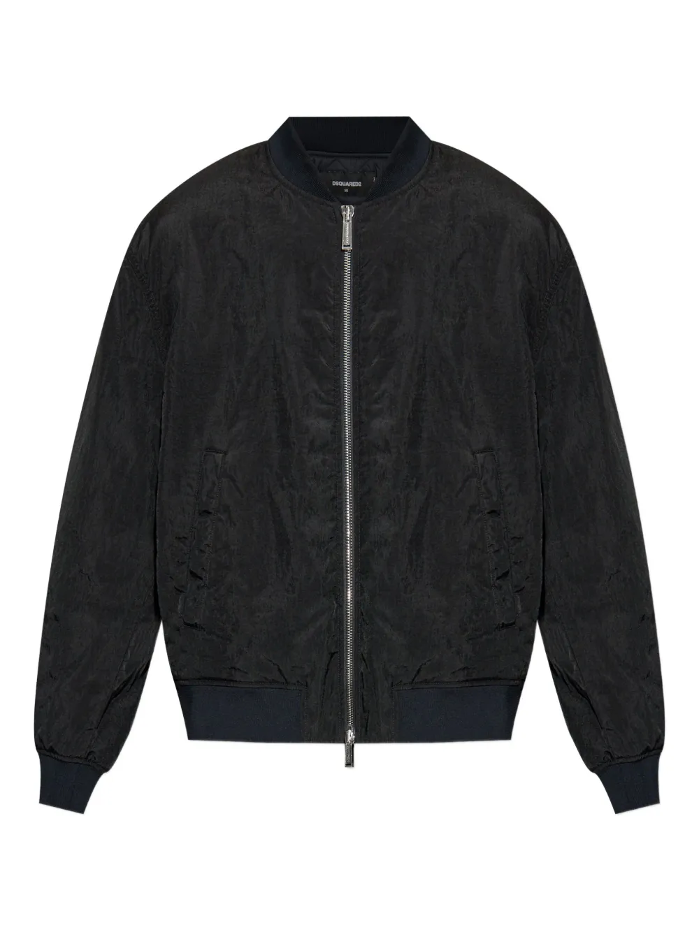 ribbed-hem bomber jacket