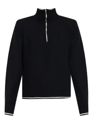 VIP価格.Maison Margiela PULLOVER IN LANA A COLLO ALTO Maison Margiela - Black Elbow Patch Crewneck Sweater