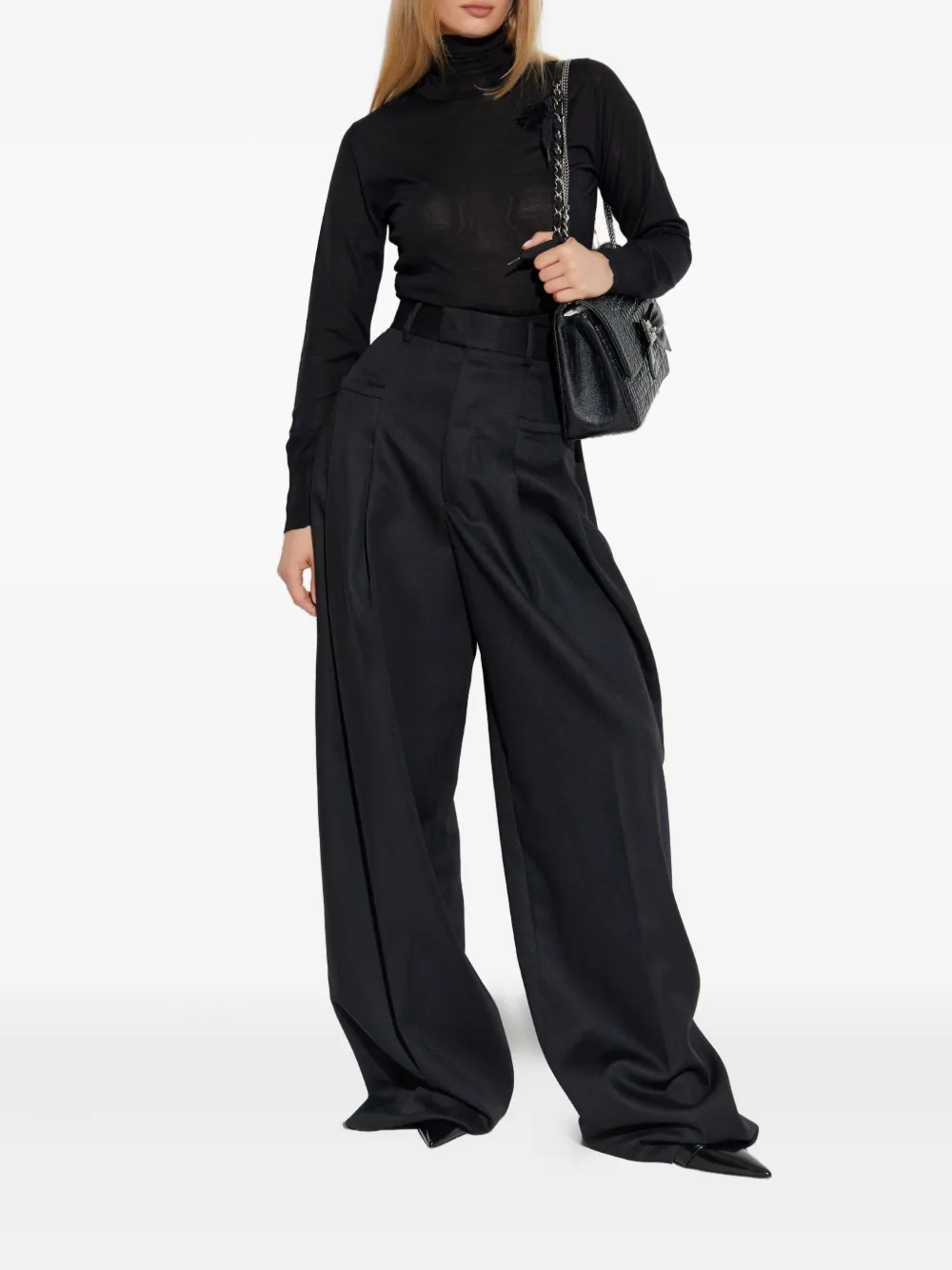 DSQUARED2 logo-plaque trousers Zwart