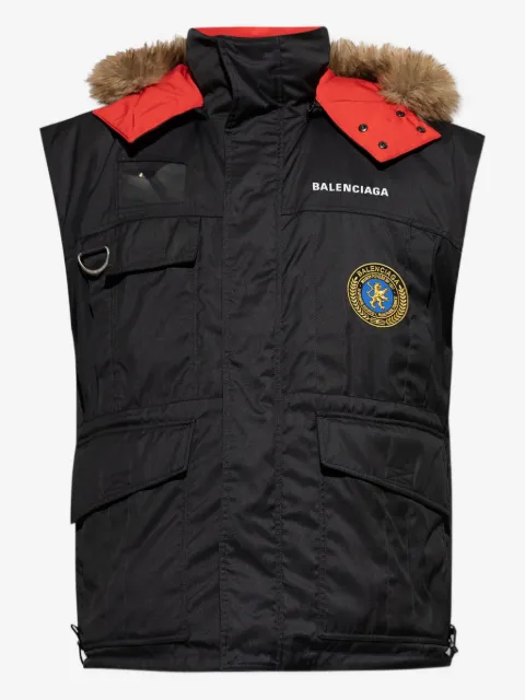 Balenciaga fur-trimmed padded jacket 