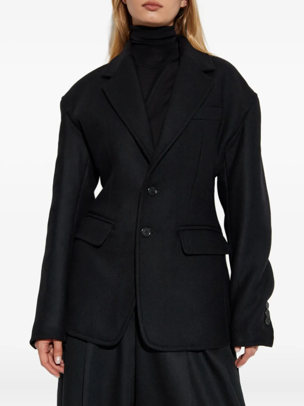 DSQUARED2 two-button wool-blend jacket Zwart