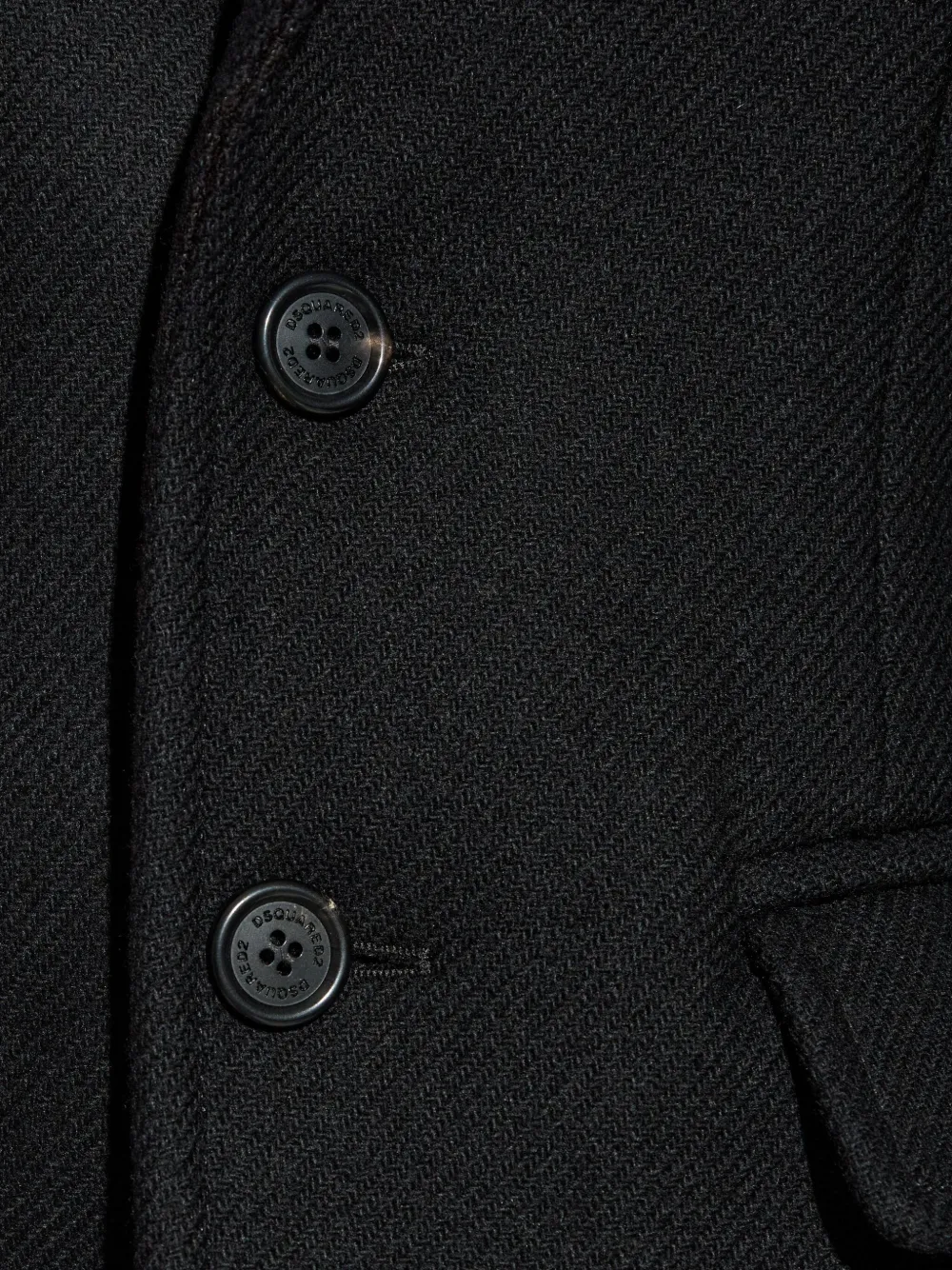 DSQUARED2 two-button wool-blend jacket Zwart