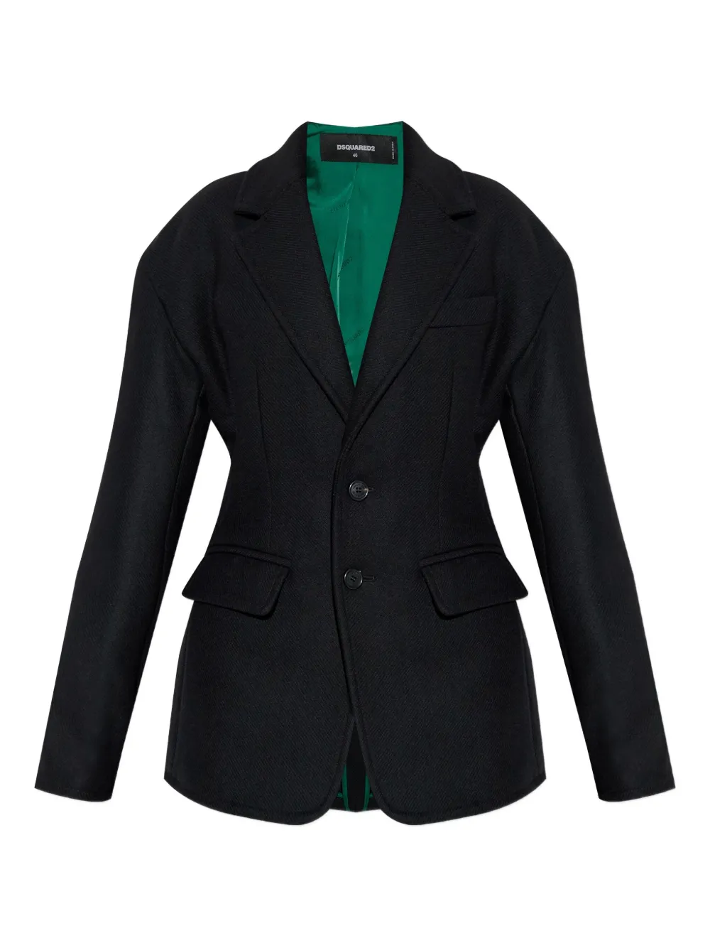 DSQUARED2 two-button wool-blend jacket Zwart