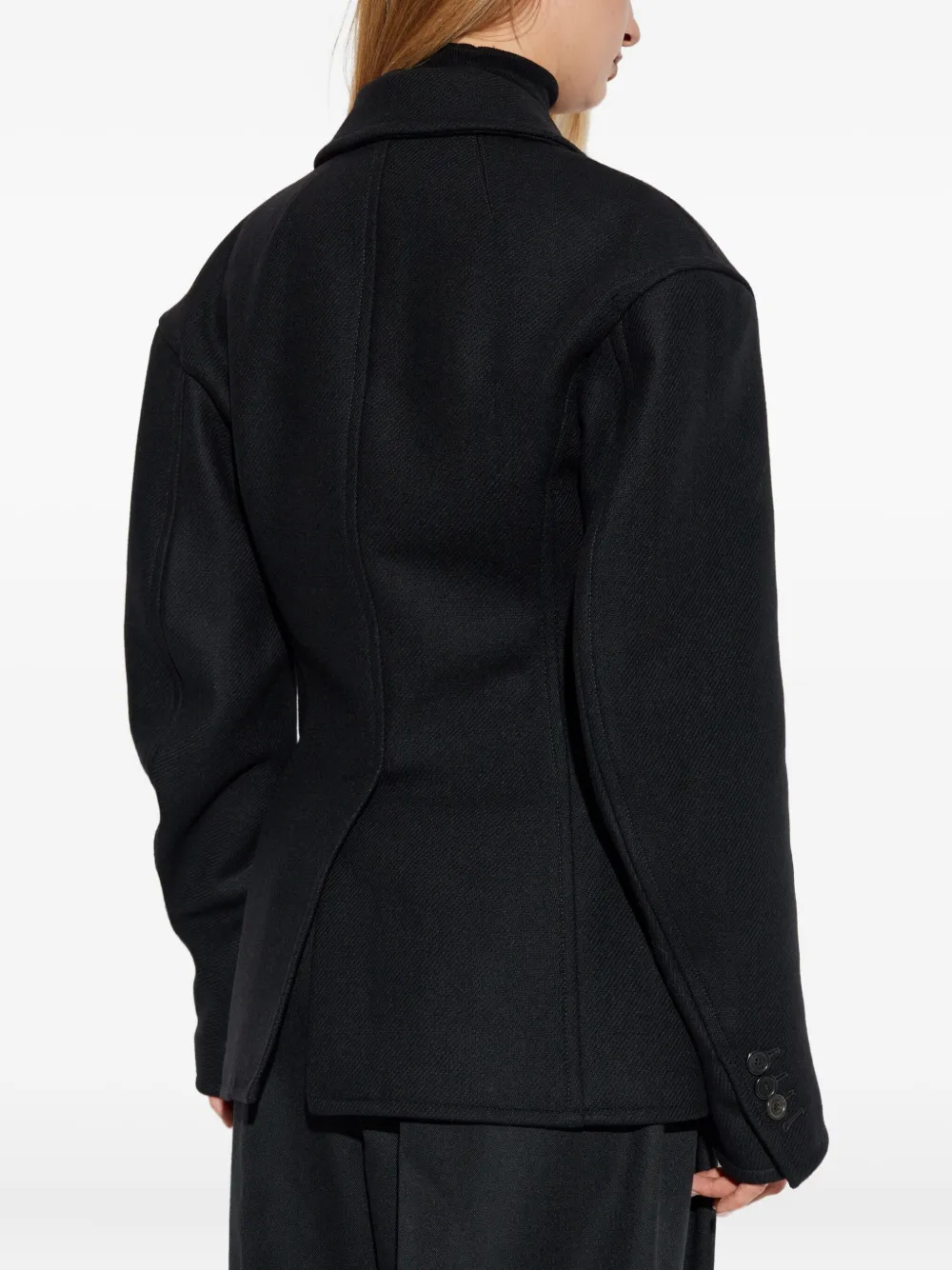 DSQUARED2 two-button wool-blend jacket Zwart
