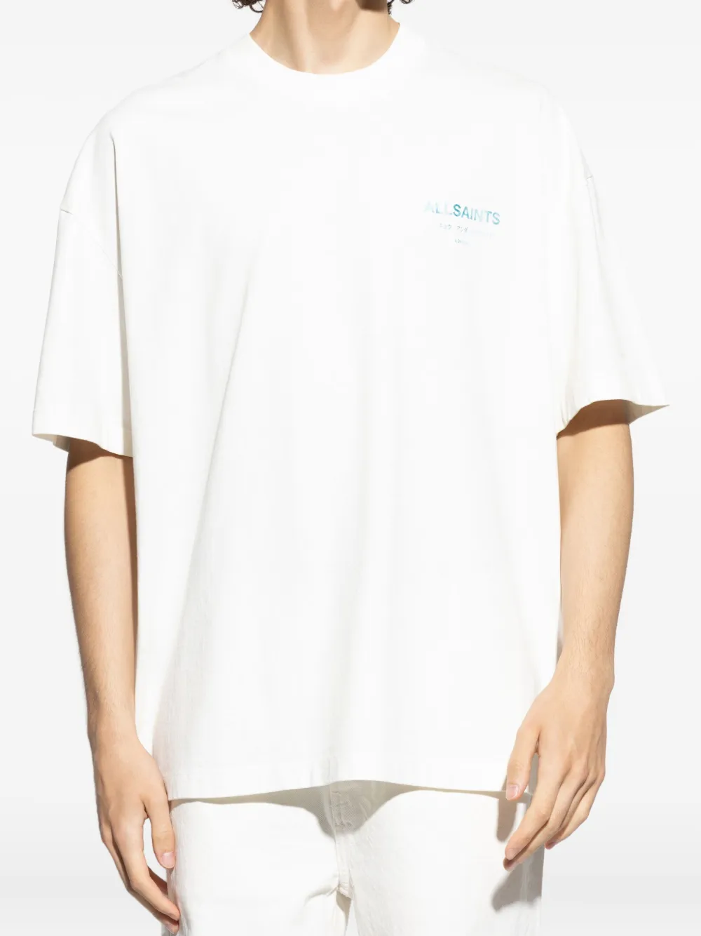 AllSaints Underground T-shirt met logo Wit