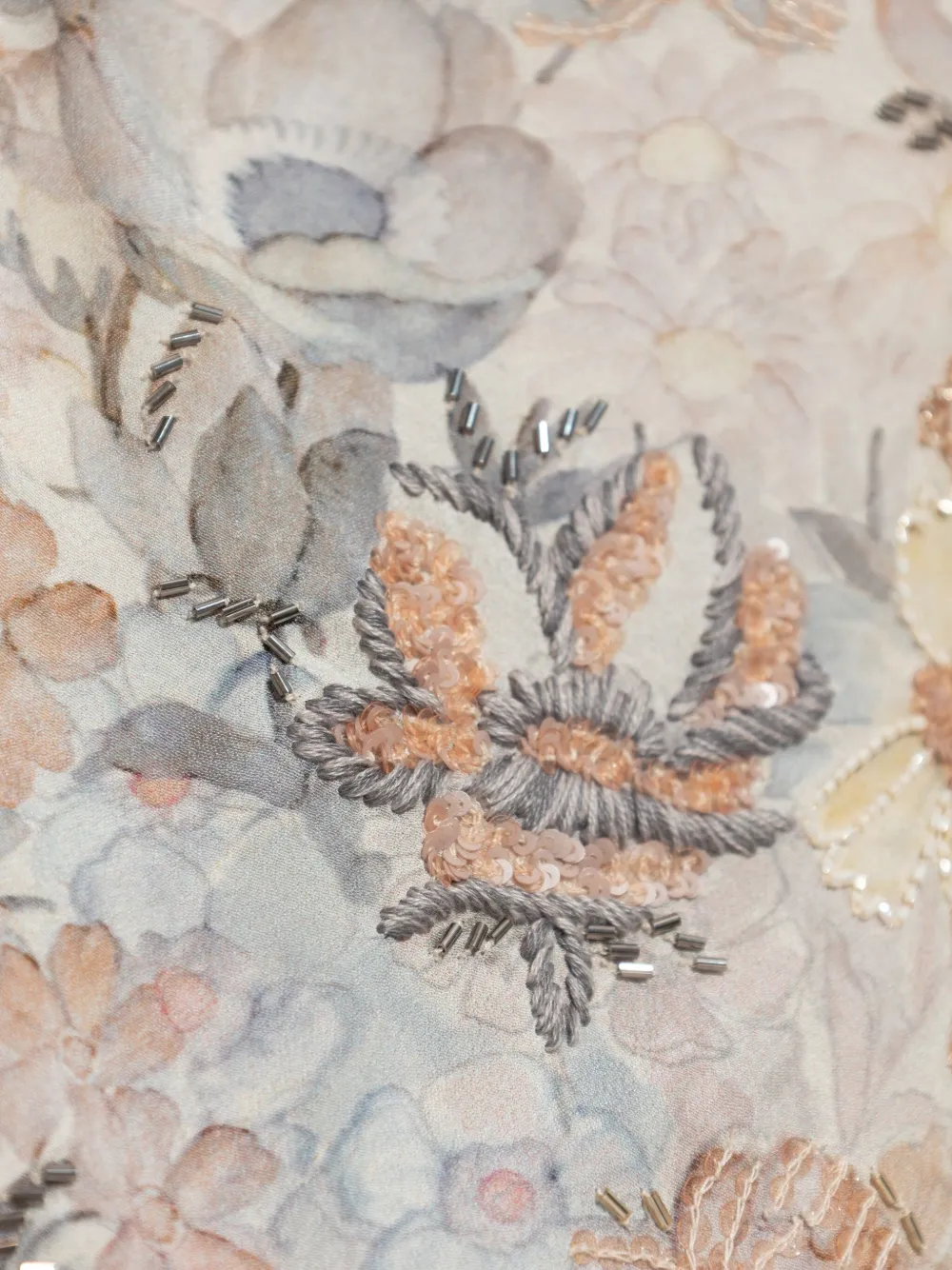 Golden Goose floral sequin-embellished cardigan Beige