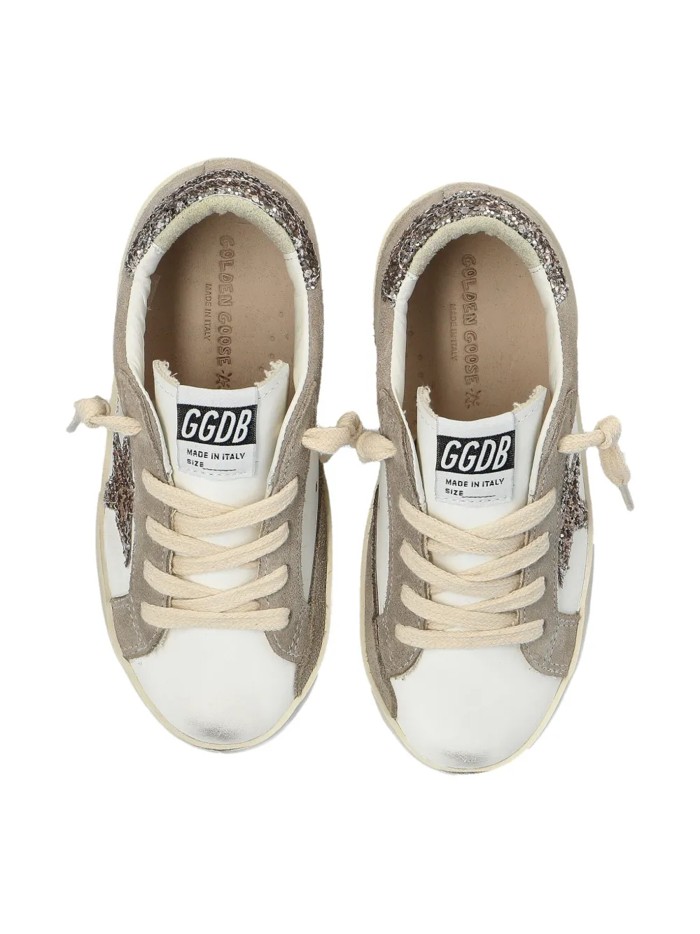Golden Goose Kids Super-star embellished low-top sneakers White