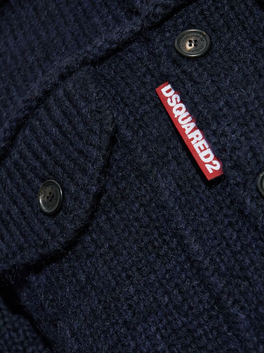 DSQUARED2 logo-detail cardigan Blauw