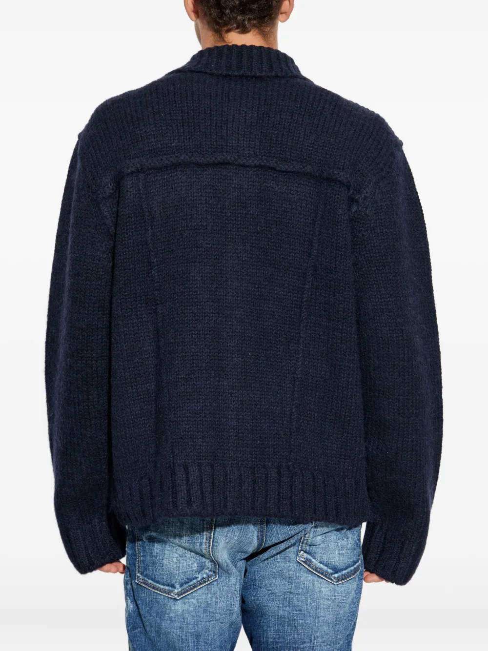 DSQUARED2 logo-detail cardigan Blauw