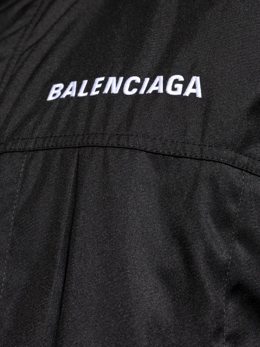 Balenciaga Gewatteerd jack met afwerking van imitatiebont Zwart
