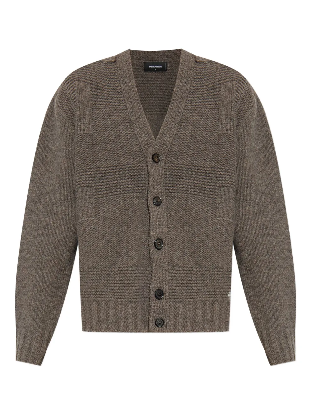 Dsquared2 V-neck Cardigan In Brown
