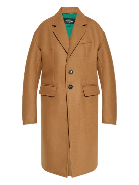 DSQUARED2 button-fastening wool-blend coat