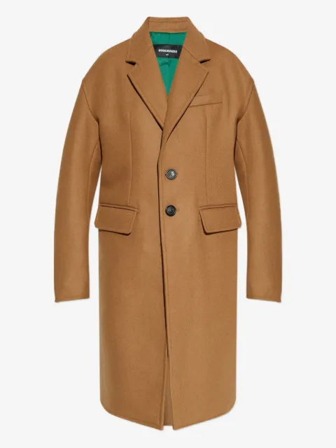 DSQUARED2 button-fastening wool-blend coat
