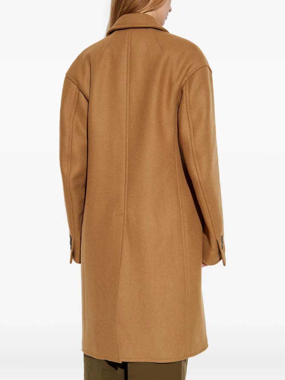 DSQUARED2 button-fastening wool-blend coat Beige
