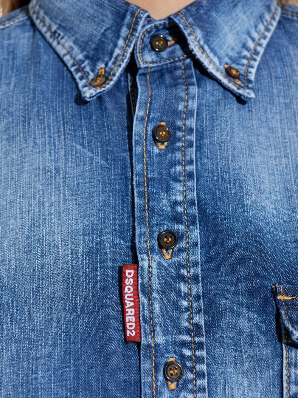 DSQUARED2 button-fastening denim mini dress Blauw