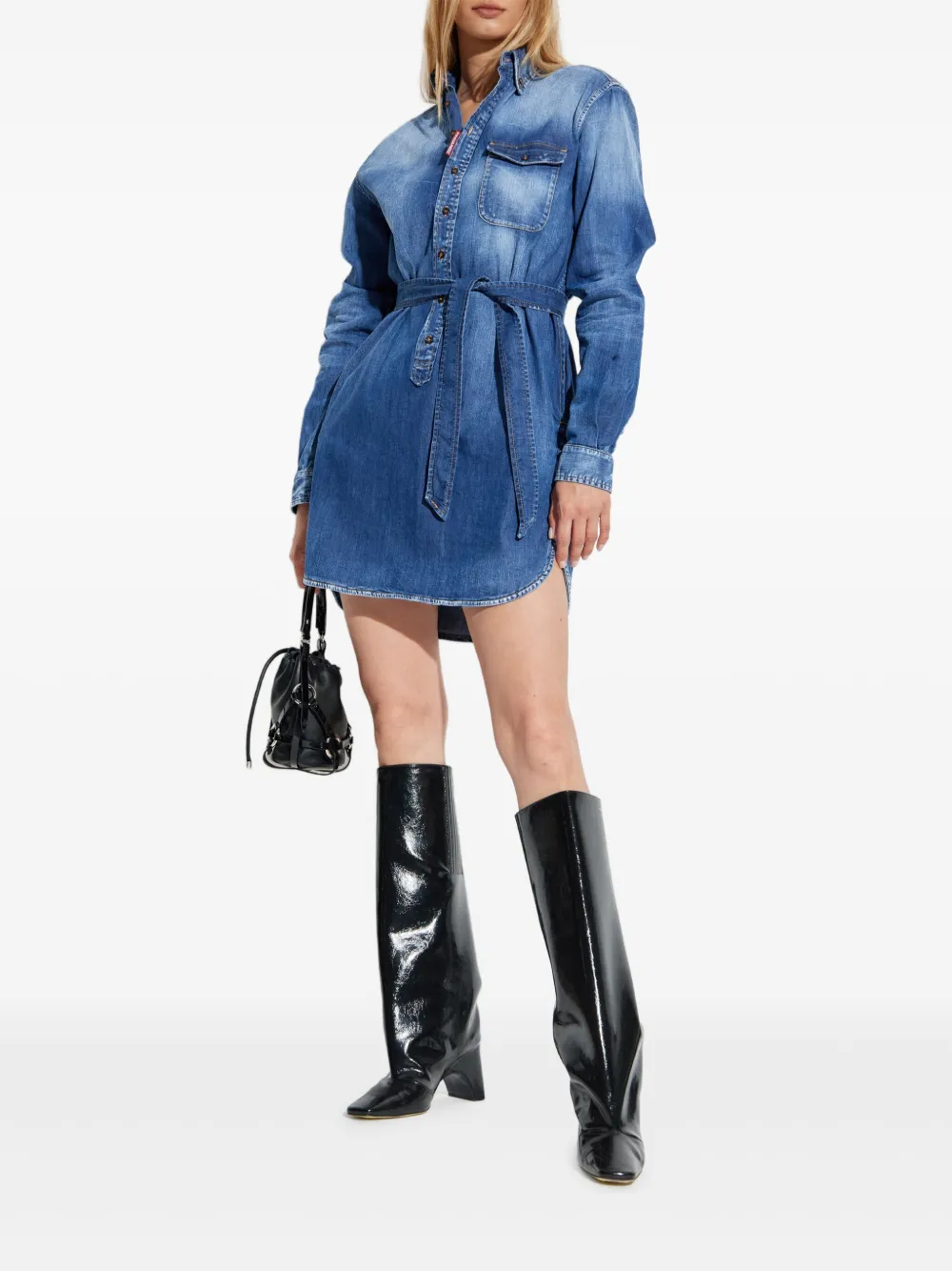 DSQUARED2 button-fastening denim mini dress Blauw