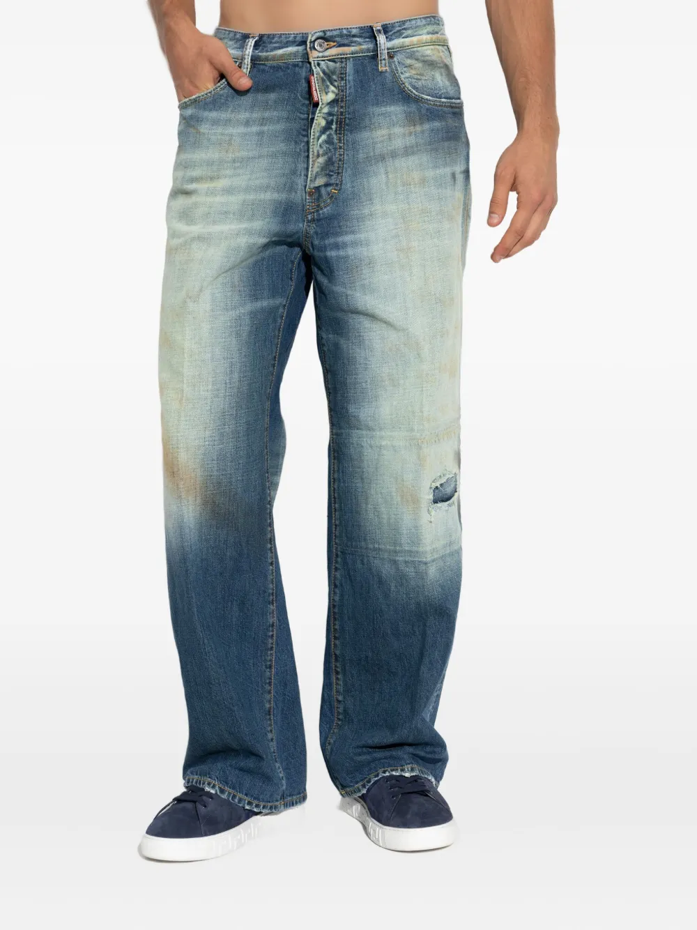 DSQUARED2 distressed-effect jeans Blauw