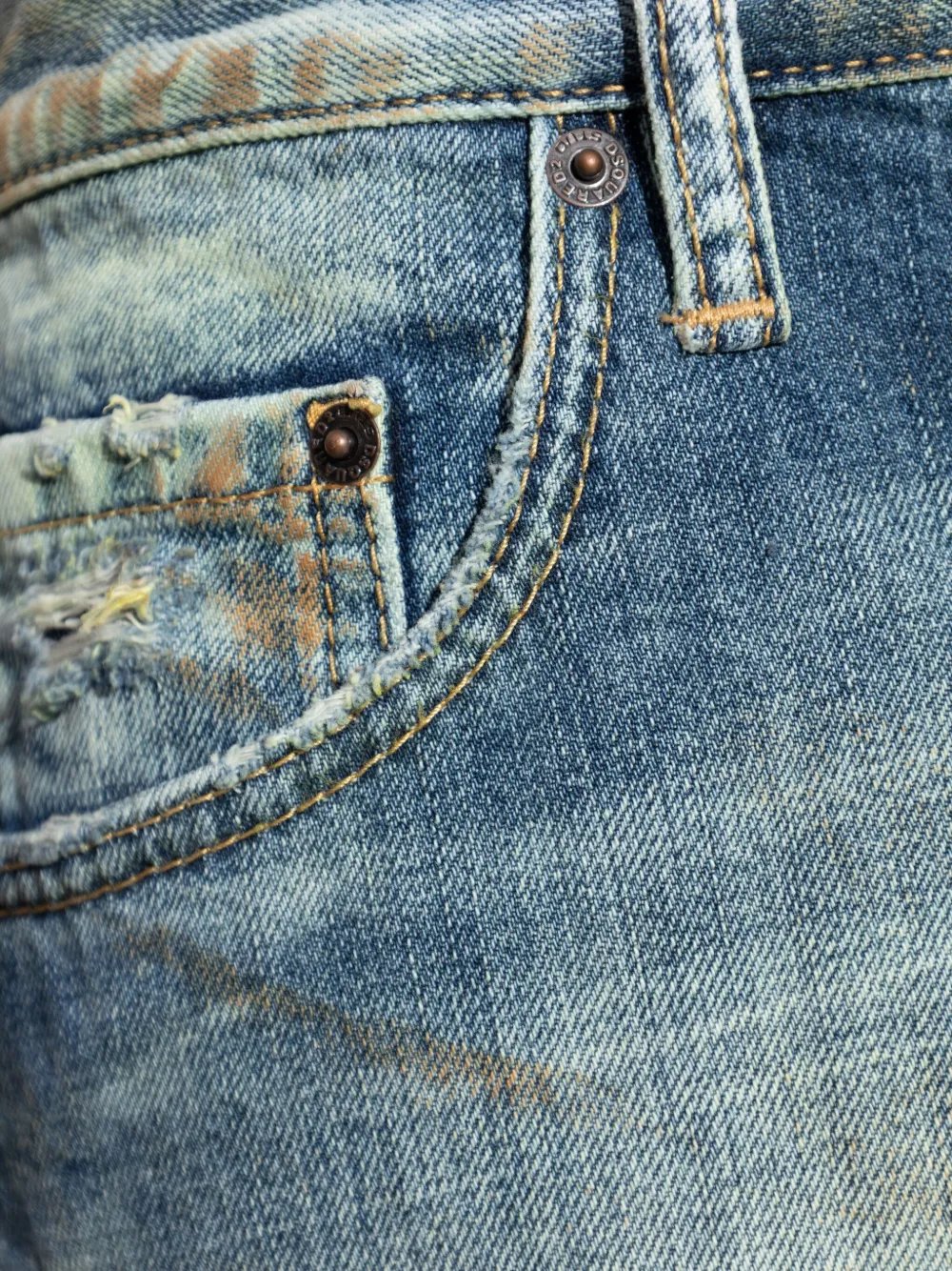 DSQUARED2 distressed-effect jeans Blauw