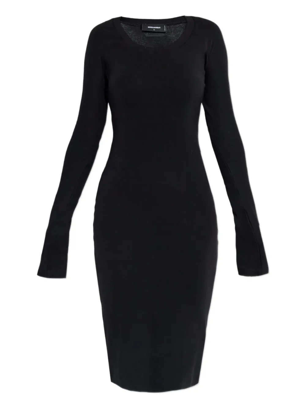 DSQUARED2 long-sleeve midi dress Zwart