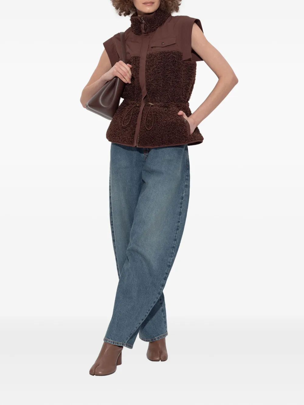 Ulla Johnson panelled fleece waistcoat Bruin
