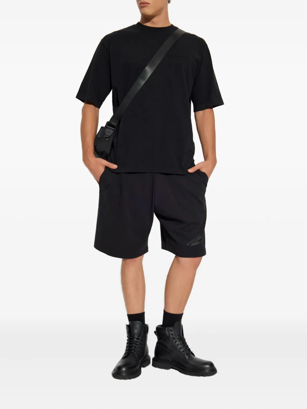 DSQUARED2 logo-embroidered short-sleeve T-shirt Zwart