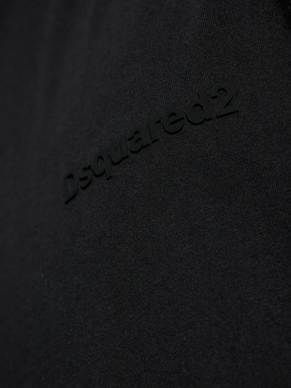 DSQUARED2 logo-embroidered short-sleeve T-shirt Zwart