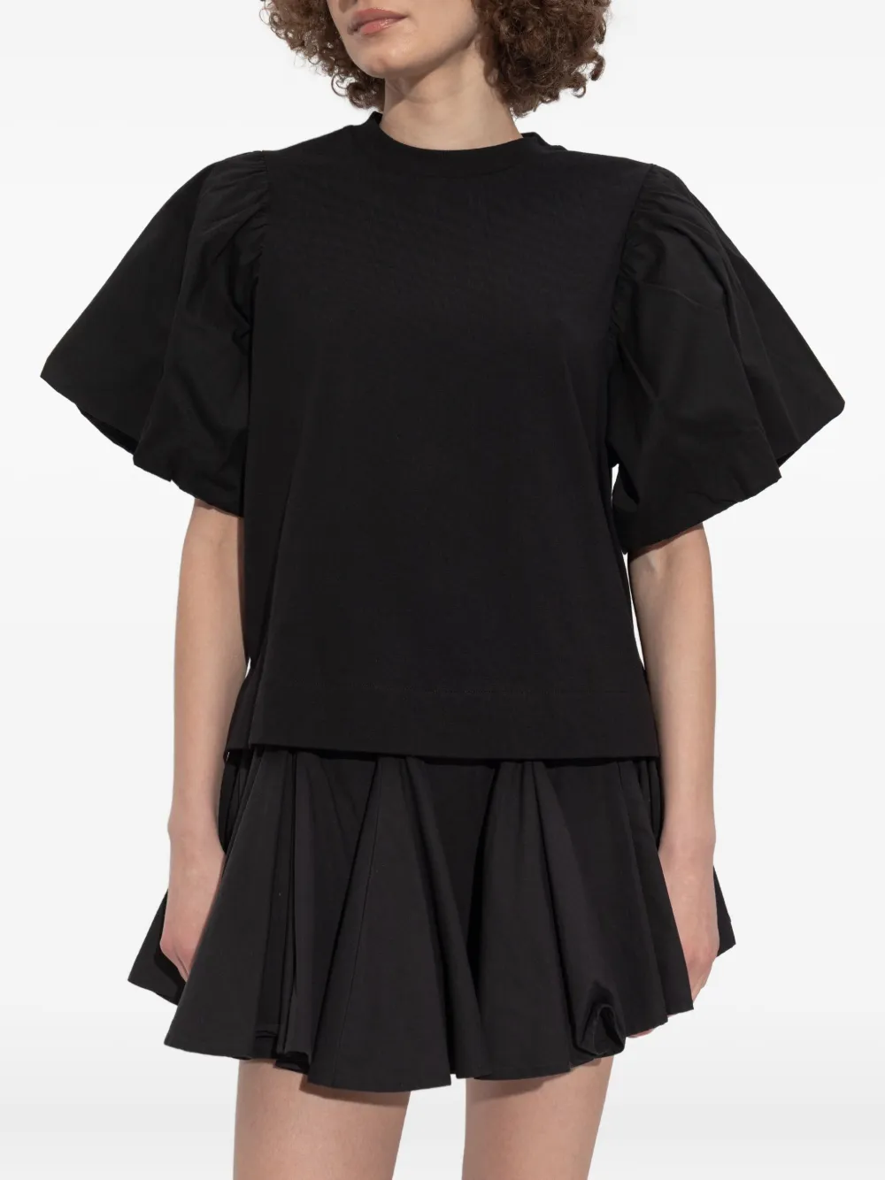 AllSaints puff-sleeve top Zwart