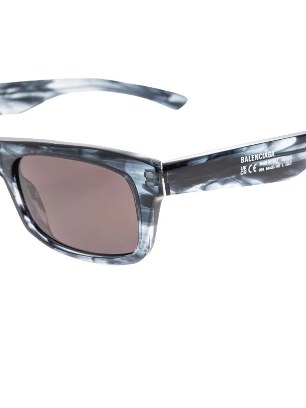 Balenciaga Eyewear Marble Rectangle Sunglasses | Black  display picture 2