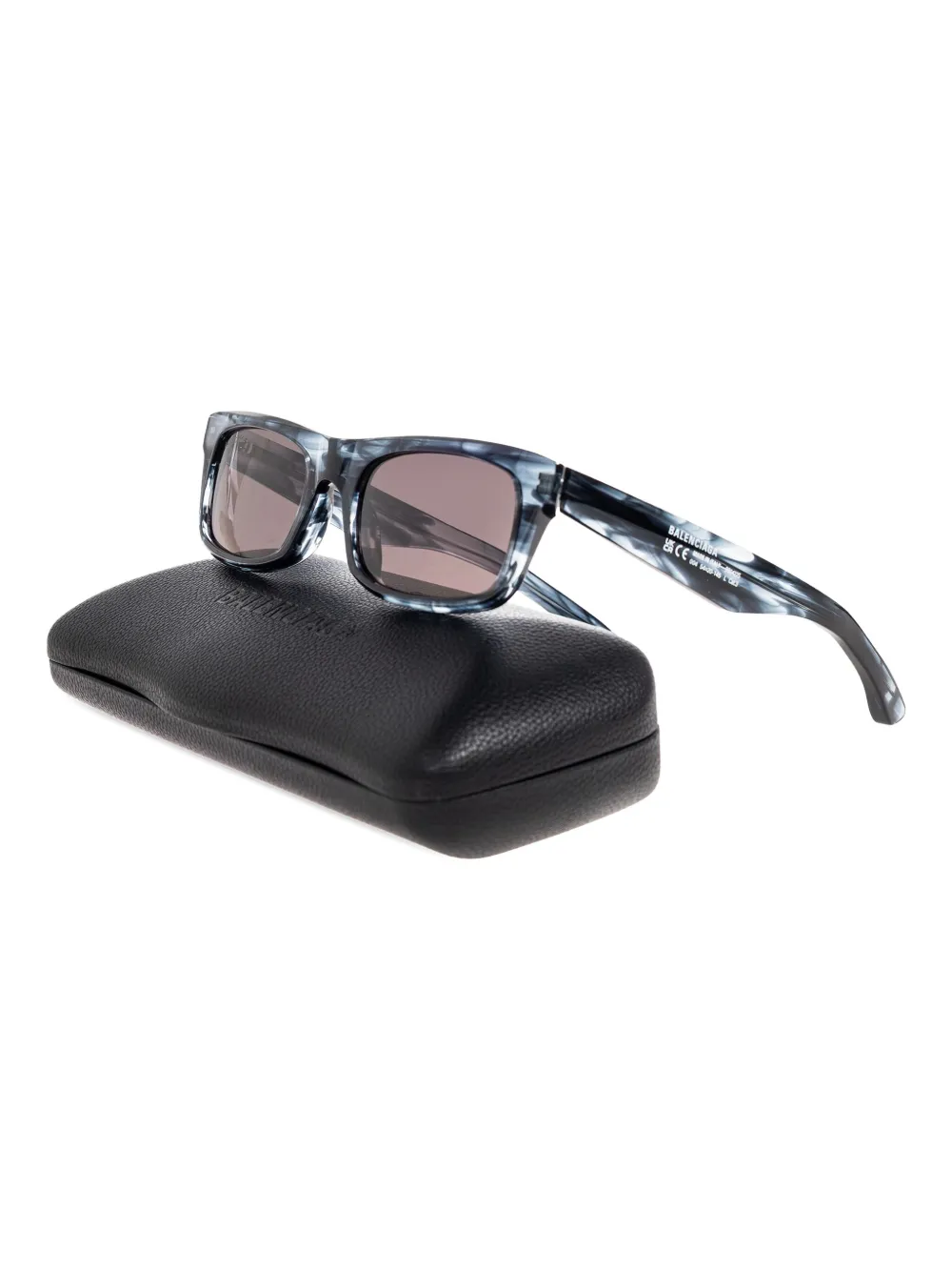 Balenciaga Eyewear marble rectangle sunglasses Zwart