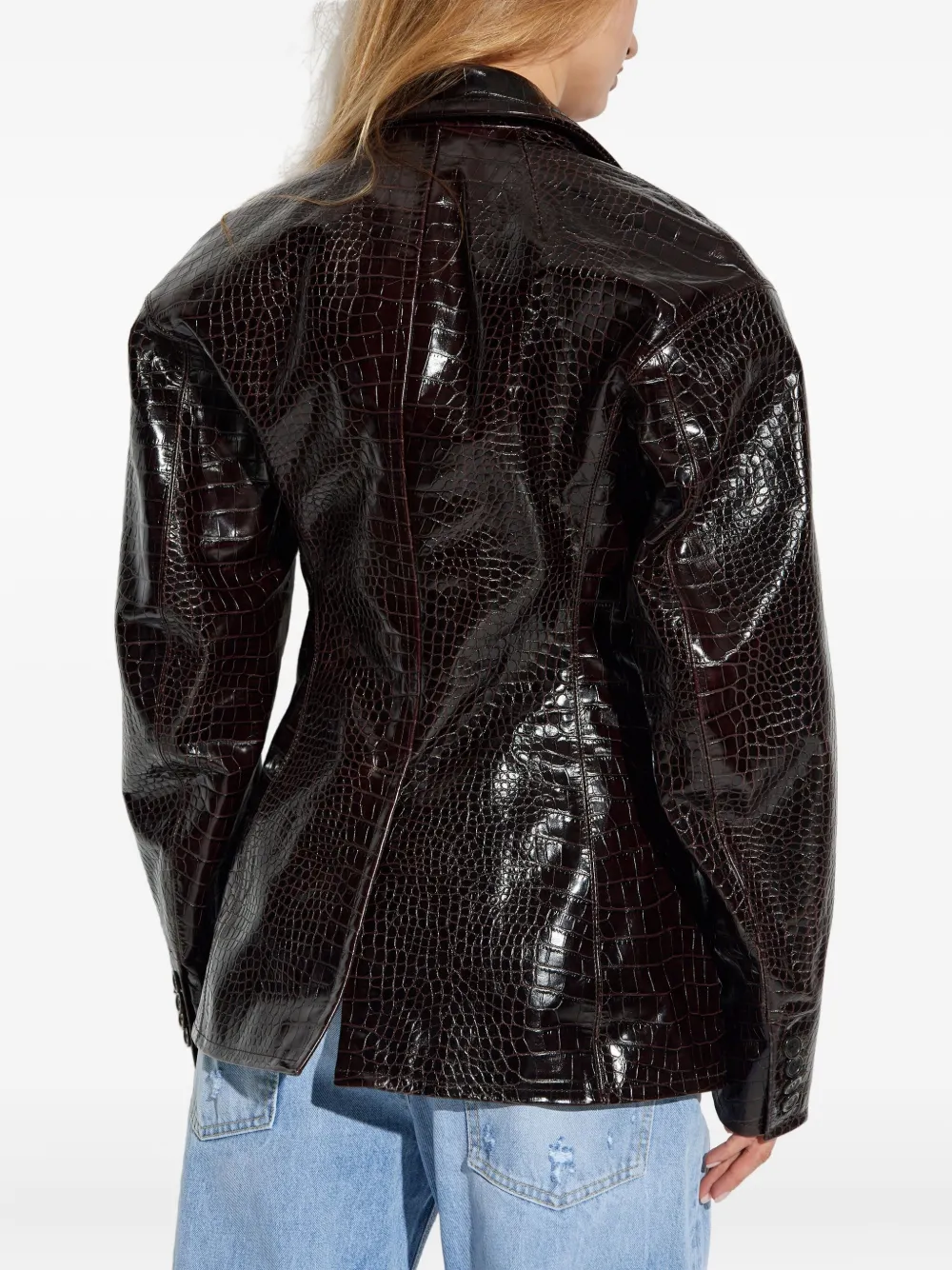 DSQUARED2 crocodile-embossed blazer Bruin