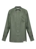 Golden Goose pinstripe buttoned-cuff shirt - Green